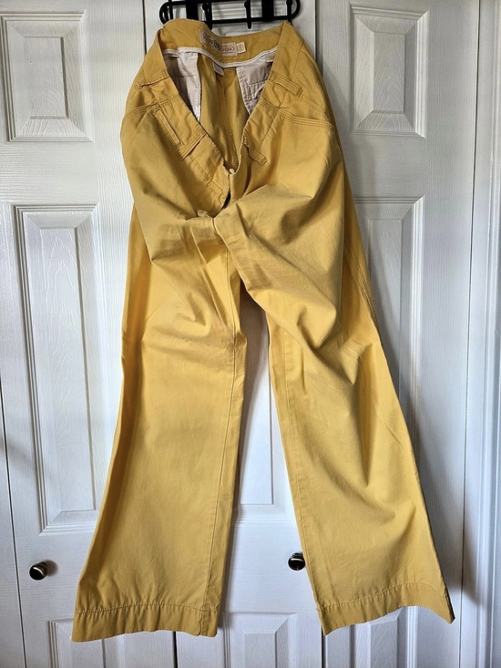 J Crew Chino Classic Twill Wide Leg Pants in Yellow Size 12S